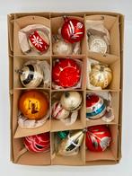 Set van 15 oude grotere kerstballen, waaronder tulp-bal., Diversen, Ophalen of Verzenden, Gebruikt