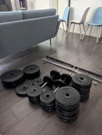 ️ Full Home Gym Set – 75kg+ Weights + Barbell & Dumbbells, Sport en Fitness, Fitnessmaterialen, Ophalen, Zo goed als nieuw