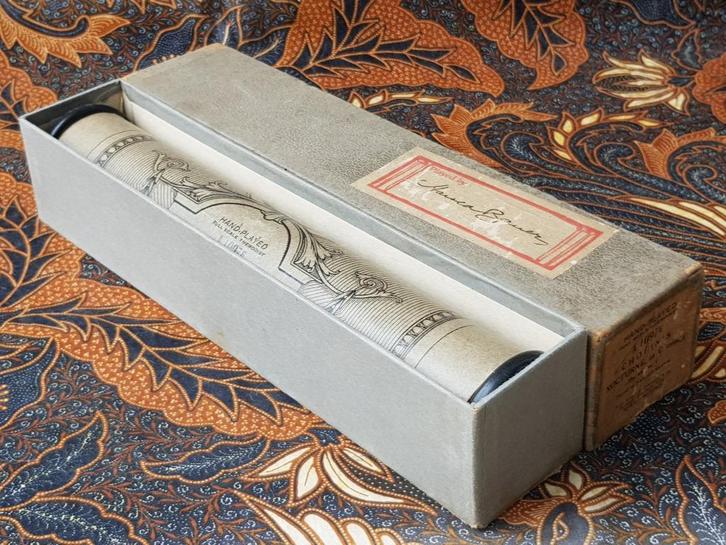 Antieke Engelse muziekrol in de doos met muziek van Chopin., Antiek en Kunst, Antiek | Woonaccessoires, Ophalen of Verzenden