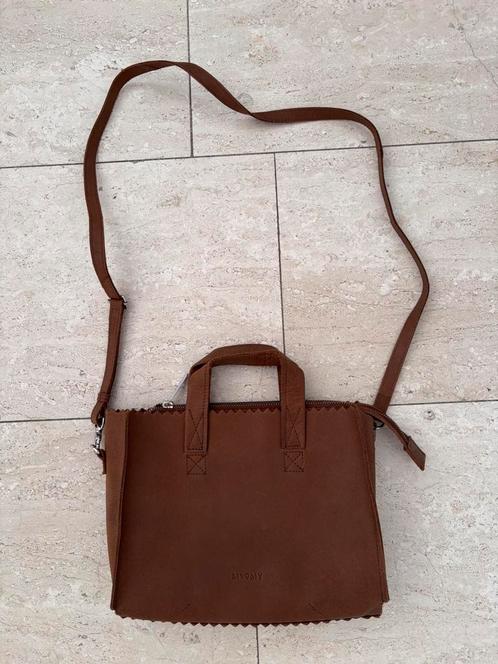 MYOMY MY Paper Bag, Sieraden, Tassen en Uiterlijk, Tassen | Damestassen, Zo goed als nieuw, Schoudertasje, Bruin, Ophalen of Verzenden