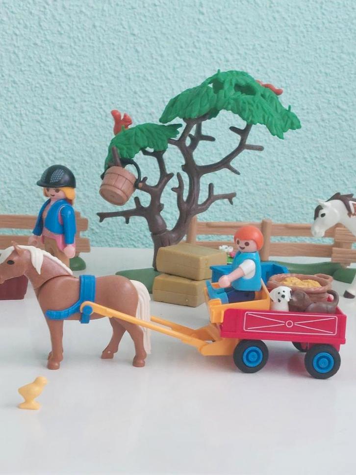 Playmobil ponyweide met hooiwagen  pony's, Kinderen en Baby's, Speelgoed | Playmobil, Zo goed als nieuw, Complete set, Ophalen of Verzenden