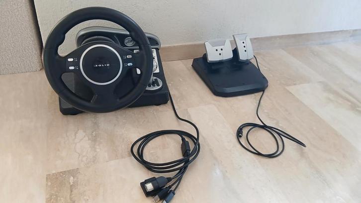 Zolid Racestuur met pedalen, Computers en Software, Joysticks, Zo goed als nieuw, Ophalen of Verzenden