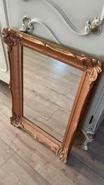 Brocante gouden spiegel, Ophalen of Verzenden, Rechthoekig, 50 tot 75 cm, Minder dan 100 cm