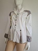 Elisa Cavaletti blouse met sjaalkraag. Maat L. Wit., Nijmegen, Wit, Ophalen of Verzenden, Zo goed als nieuw