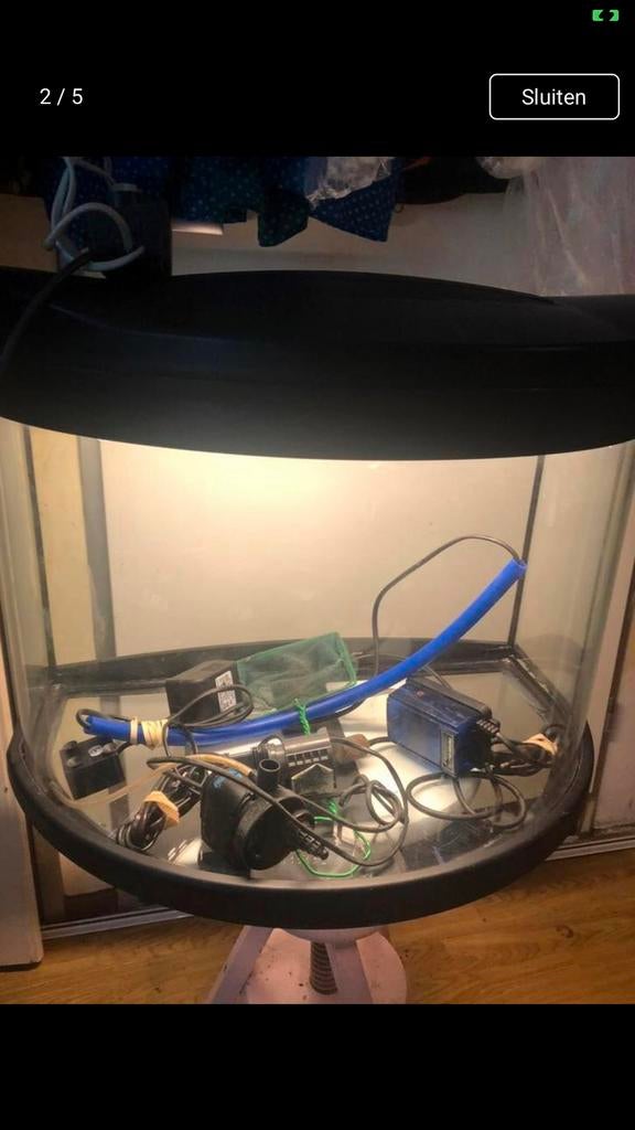 aquarium compleet, Eenpersoons, Ophalen of Verzenden, Zo goed als nieuw, 90 cm