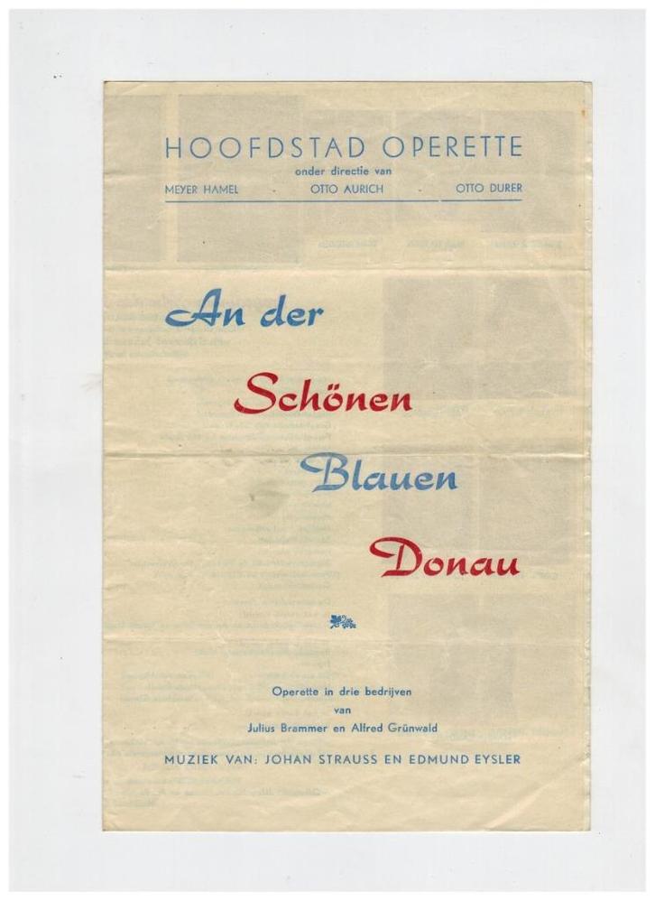 2 Programmabladen van Operette’s van de Hoofdstad operette, Boeken, Kunst en Cultuur | Dans en Theater, Gelezen, Overige onderwerpen
