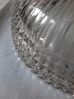 Vintage schaal van geribbeld persglas ○18 cm, Ophalen of Verzenden
