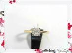 16338-2 Gouden 14K Diamanten ring, Ophalen of Verzenden, Met edelsteen, Dame, Goud