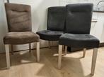 3 eetkamerstoelen Leen Bakker, Huis en Inrichting, Ophalen, Zo goed als nieuw, Bruin, Vier