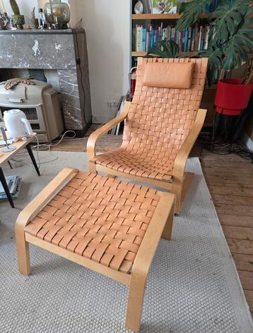 Leren relax fauteuil Poäng van Noboru Nakamura for IKEA  beschikbaar voor biedingen