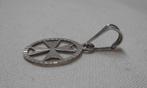 Zilveren vintage hangertje Maltezer kruis nr.174, Verzenden, Zo goed als nieuw, Kruis of Symbool, Zilver
