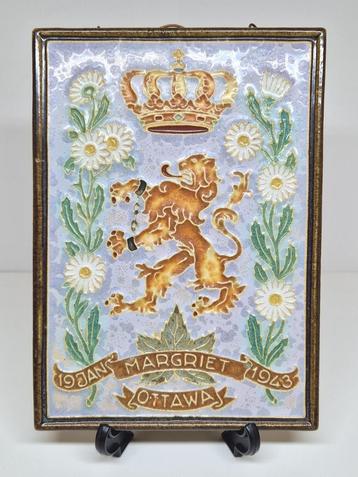 Cloisonné tegel Margriet Ottawa De Porceleyne Fles Delft.  beschikbaar voor biedingen