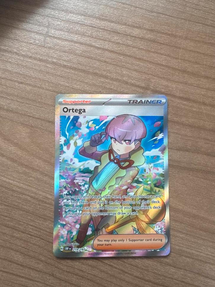 Ortega Pokemon Kaart - Trainer Supporter 219/197, Verzamelen, Poppetjes en Figuurtjes, Zo goed als nieuw, Ophalen of Verzenden