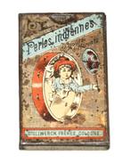 blik Stollwerck chocolade Perles Indiennes tamboerijn, Ophalen of Verzenden, Gebruikt, Overige