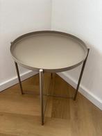 2x IKEA GLADOM salontafels – zwart & donkergrijs/beige, Ophalen, Minder dan 55 cm, Gebruikt, Rond