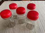 5 glazen potten, Ophalen, Zo goed als nieuw, Glas, Pot, Bus of Blik