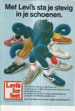 Retro reclame 1982 Levi's for feet je kunt alle kanten op, Verzamelen, Ophalen of Verzenden