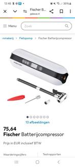 Fischer Akku Kompressor - Draadloze luchtpomp, Fietsen en Brommers, Ophalen of Verzenden, Drukmeter, Nieuw