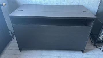 Ikea Malm bureau bruin/zwart - 120x60cm - afbeelding 4