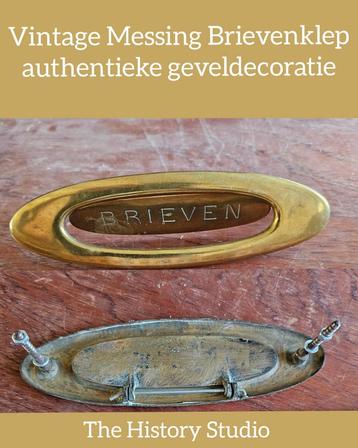 Vintage Messing Brievenklep authentiek beschikbaar voor biedingen