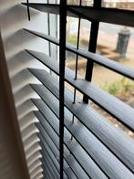 Houten jaloezieën 204 x 190 cm, Huis en Inrichting, Stoffering | Gordijnen en Lamellen, Ophalen, Zwart, Zo goed als nieuw, 200 cm of meer