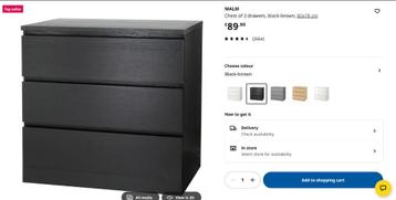 Ikea MALM ladekast - 3 lades - afbeelding 2