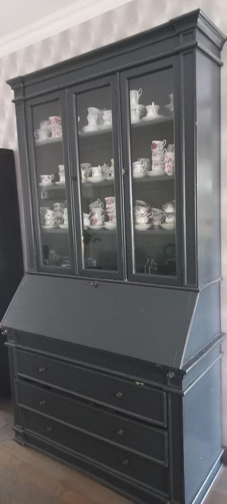 Hoge secretaire kast, Huis en Inrichting, Kasten | Buffetkasten, Gebruikt, 200 cm of meer, 100 tot 150 cm, 50 tot 75 cm, Met lade(s)