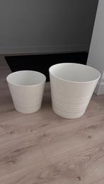 Set van 2 witte Muskot plantenpotten van IKEA, Tuin en Terras, Bloempotten, Ophalen, Kunststof, Rond, Tuin
