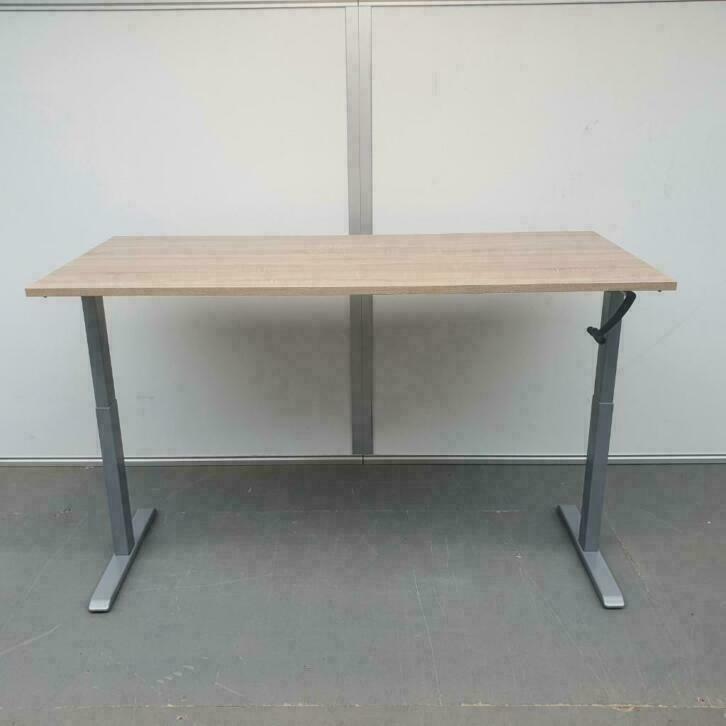 Slinger verstelbaar zit-sta bureau 180x80 cm – grijs frame, Huis en Inrichting, Bureaus, Nieuw, Ophalen