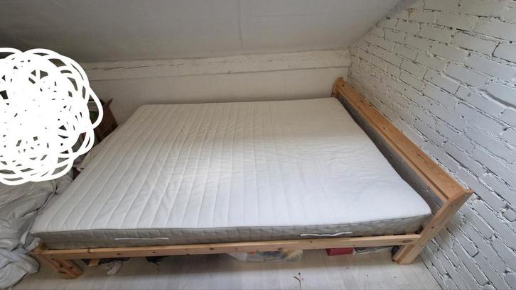 Matress 140x200, Huis en Inrichting, Slaapkamer | Bedden, Gebruikt, Tweepersoons, 140 cm, 200 cm, Stof, Wit, Ophalen