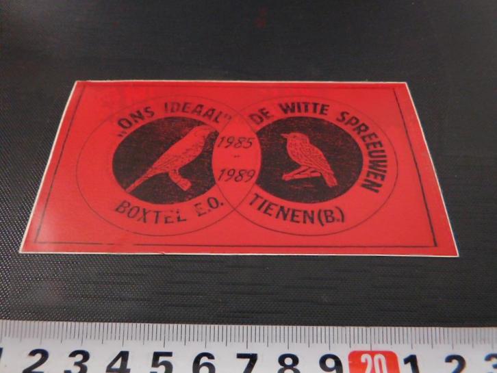 sticker ons ideaal boxtel eo / de witte spreeuwen tienen B *, Verzamelen, Stickers, Zo goed als nieuw, Bedrijf of Vereniging, Ophalen