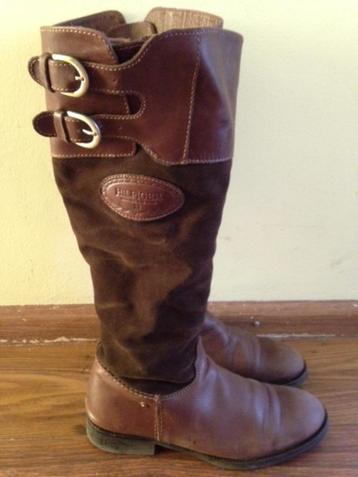 Tommy Hilfiger bruin leren suede klassiek laars laarzen 39 beschikbaar voor biedingen