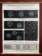 Vintage Schoolposter Natuurkunde 1965, Ophalen of Verzenden, Natuur en Biologie