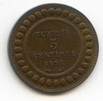 Tunesië 5 Centimes 1891 UNC- Kleur !, Postzegels en Munten, Munten | Afrika, Ophalen of Verzenden, Overige landen