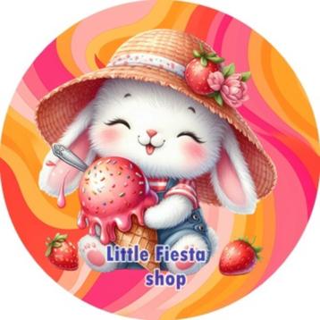 LF4439 ouwel aardbei konijn 20x4,7cm eetbare cupcake rondjes beschikbaar voor biedingen