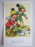 Oude kinderkaart + versje  4, 1940 tot 1960, Ongelopen, Kinderen, Verzenden