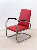 Vintage stoel fauteuil buisframestoel Mauser Bauhaus design, Huis en Inrichting, Gebruikt, Minder dan 75 cm, Nvt, Metaal
