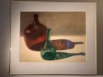 Lies Groeneveld ‘twee flessen’ pastel 1998 68x80, Antiek en Kunst, Kunst | Schilderijen | Klassiek, Ophalen