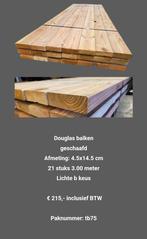 Douglas balken geschaafd  Afmeting: 4.5x14.5 cm - nr: TB75, Tuin en Terras, Palen, Balken en Planken, Ophalen, Nieuw, 250 cm of meer