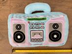 Zgan pluche blauw boombox kussen radio kussen niet kapot, Ophalen, Zo goed als nieuw, Kleed of Kussen