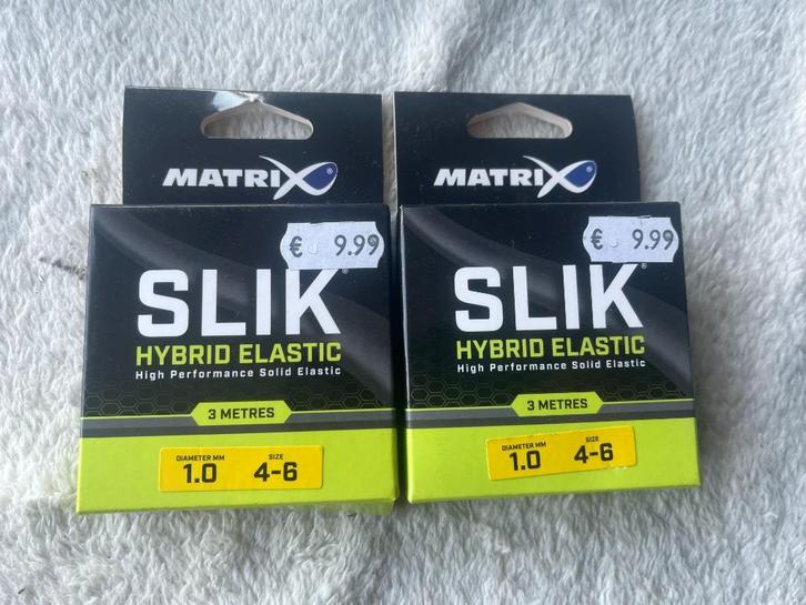 adv 486 / NIEUW set 2 pakjes hybrid elastiek MATRIX 1,00mm, Watersport en Boten, Hengelsport | Algemeen, Nieuw, Overige typen