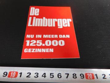 sticker krant de limburger nu in meer dan 125.000 gezinnen beschikbaar voor biedingen
