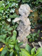 Tuinbeeld meisje met de fluit, Ophalen, Gebruikt, Beton, Mensenbeeld