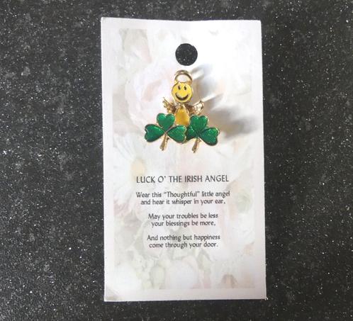 Luck of the Irish angel pin speldje, Verzamelen, Speldjes, Pins en Buttons, Zo goed als nieuw, Speldje of Pin, Figuurtje, Ophalen of Verzenden