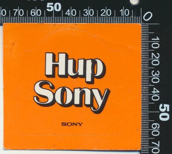 Sticker: Sony - Hup Sony (2), Verzamelen, Stickers, Zo goed als nieuw, Bedrijf of Vereniging, Ophalen of Verzenden