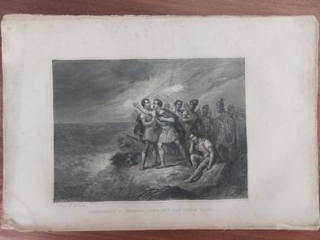 8 / Germanicus in wanhoop op lot van zijn vloot gravure 1841 beschikbaar voor biedingen