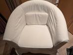 Ikea fauteuil grijs, met witte hoes. Gratis!, Ophalen, Gebruikt, 75 tot 100 cm, Stof