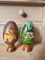 2 stuks Russisch icoon ei of lakwerk ei, Antiek en Kunst, Ophalen of Verzenden