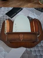 Spiegel met borstels, Antiek en Kunst, Ophalen of Verzenden, Rond, Minder dan 50 cm, Minder dan 100 cm