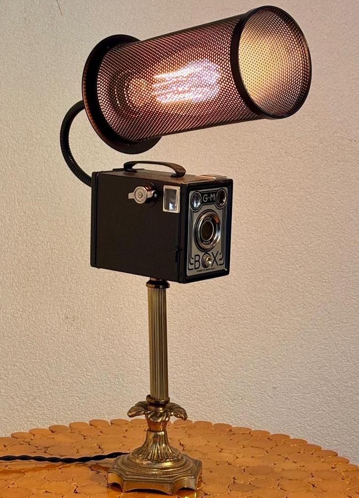 Tafellamp “G-M Box”, Huis en Inrichting, Lampen | Tafellampen, Gebruikt, 50 tot 75 cm, Ophalen of Verzenden